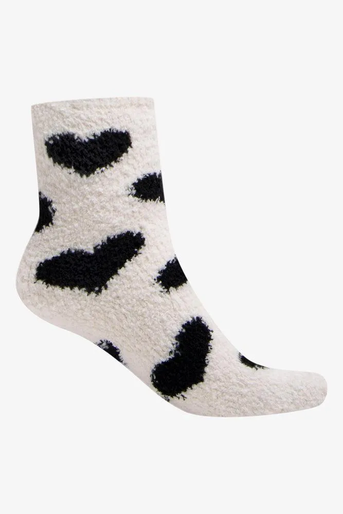 2 Pack Heart Chunky Socks Black