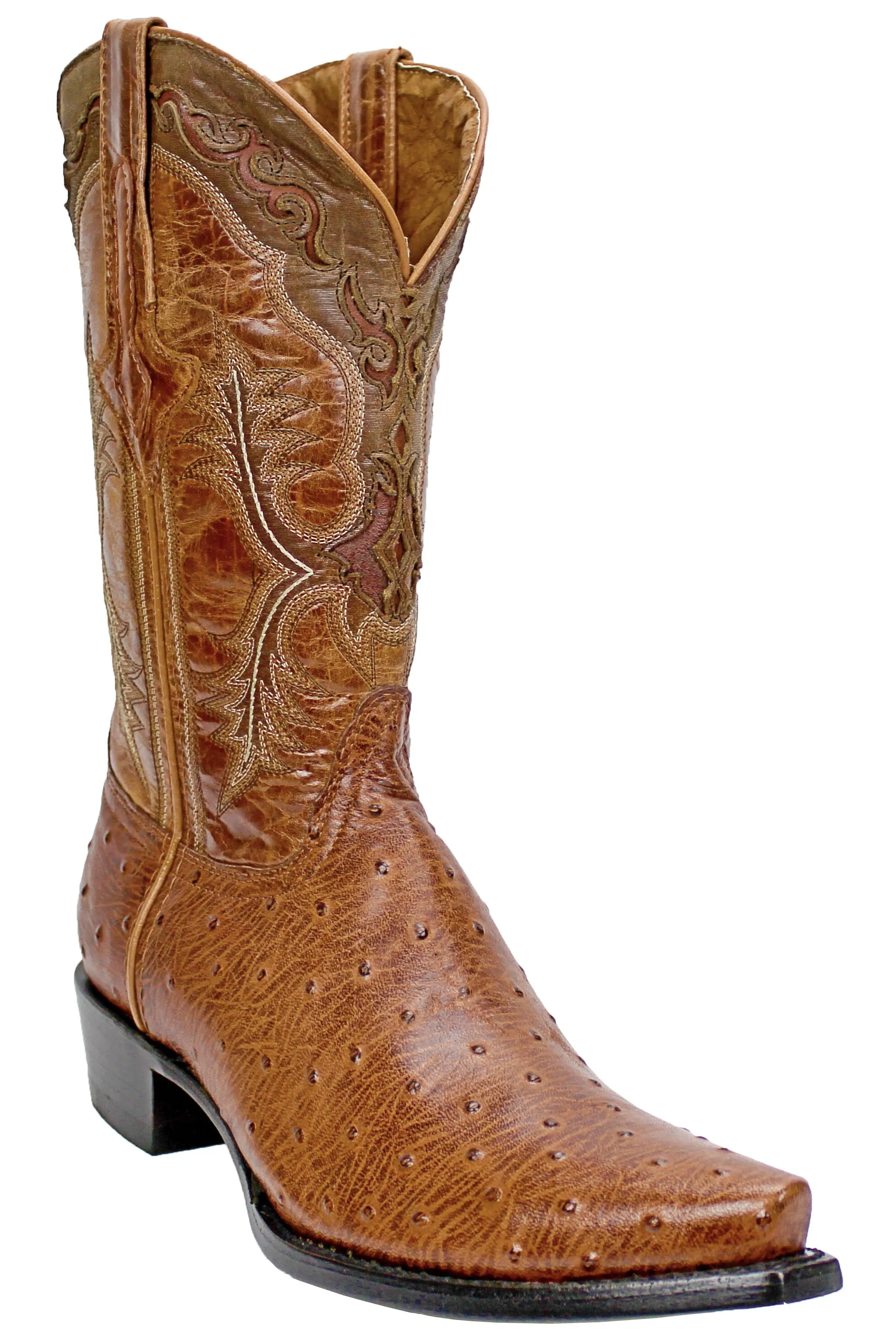 Admirable® Boots Ostrich Snip-Toe (Cognac)