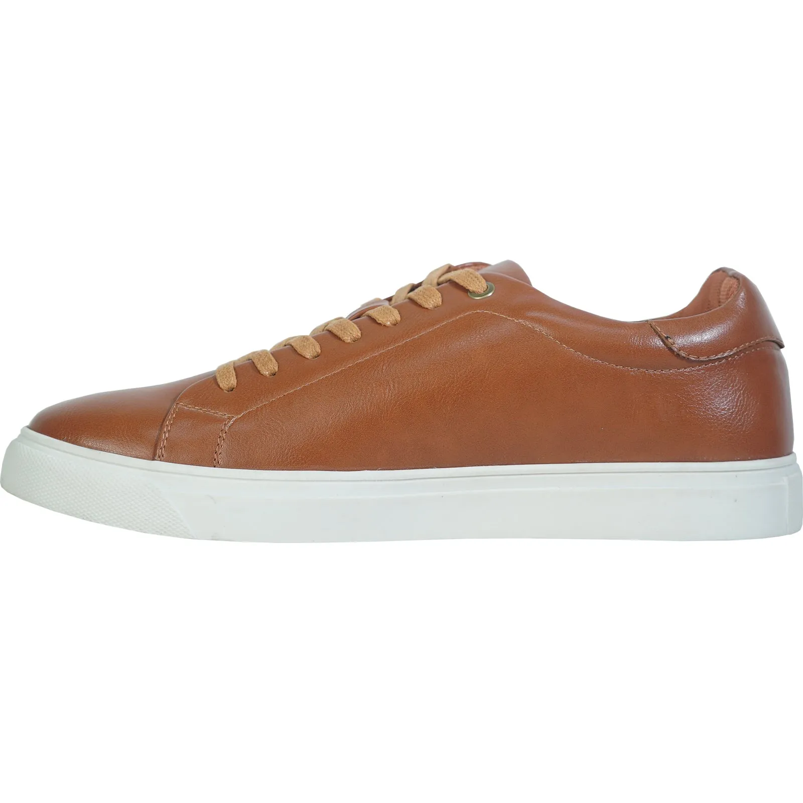 ALLURE MEN Fashion Sneaker AL05 Oxford Casual Shoe with Removable Insole COGNAC