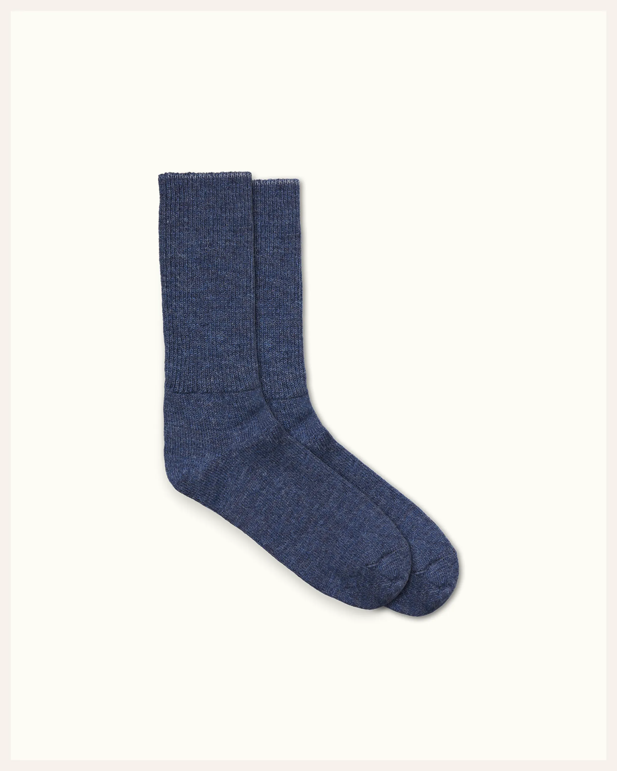 Alpaca Wool Bed Socks - Blue