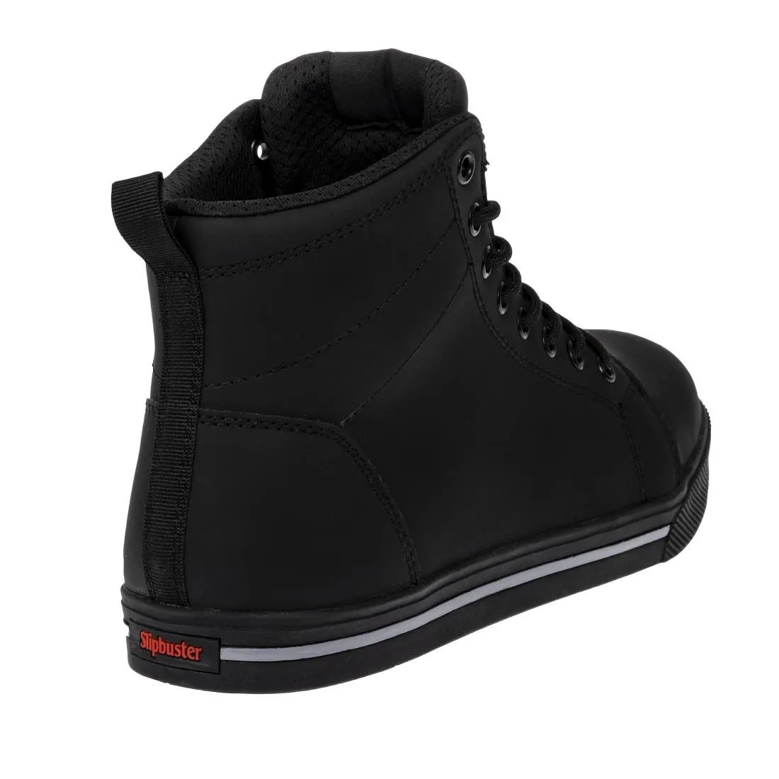 BA061-40 Slipbuster Recycled Microfibre Safety Hi Top Boots Matte Black 40