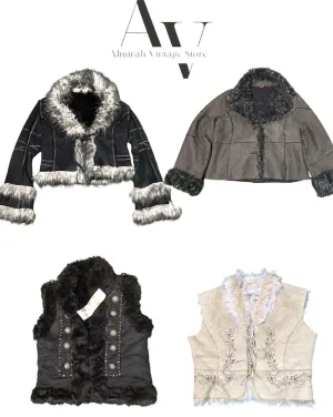 Beautiful short coats and vest afghan coats