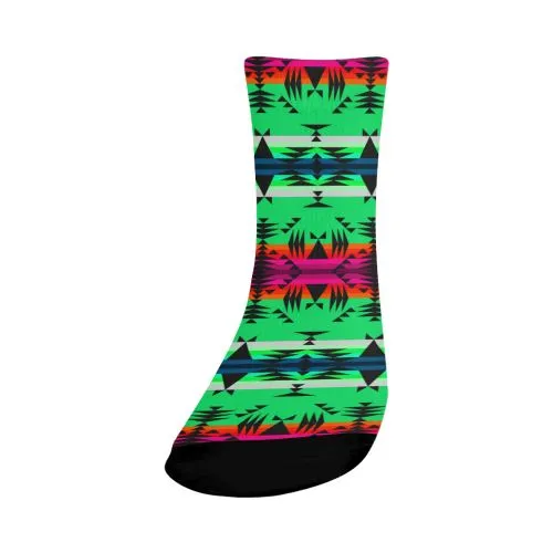 Between the Mountains Deep Lake Crew Socks