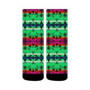 Between the Mountains Deep Lake Crew Socks