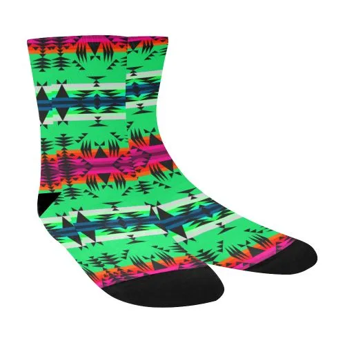 Between the Mountains Deep Lake Crew Socks