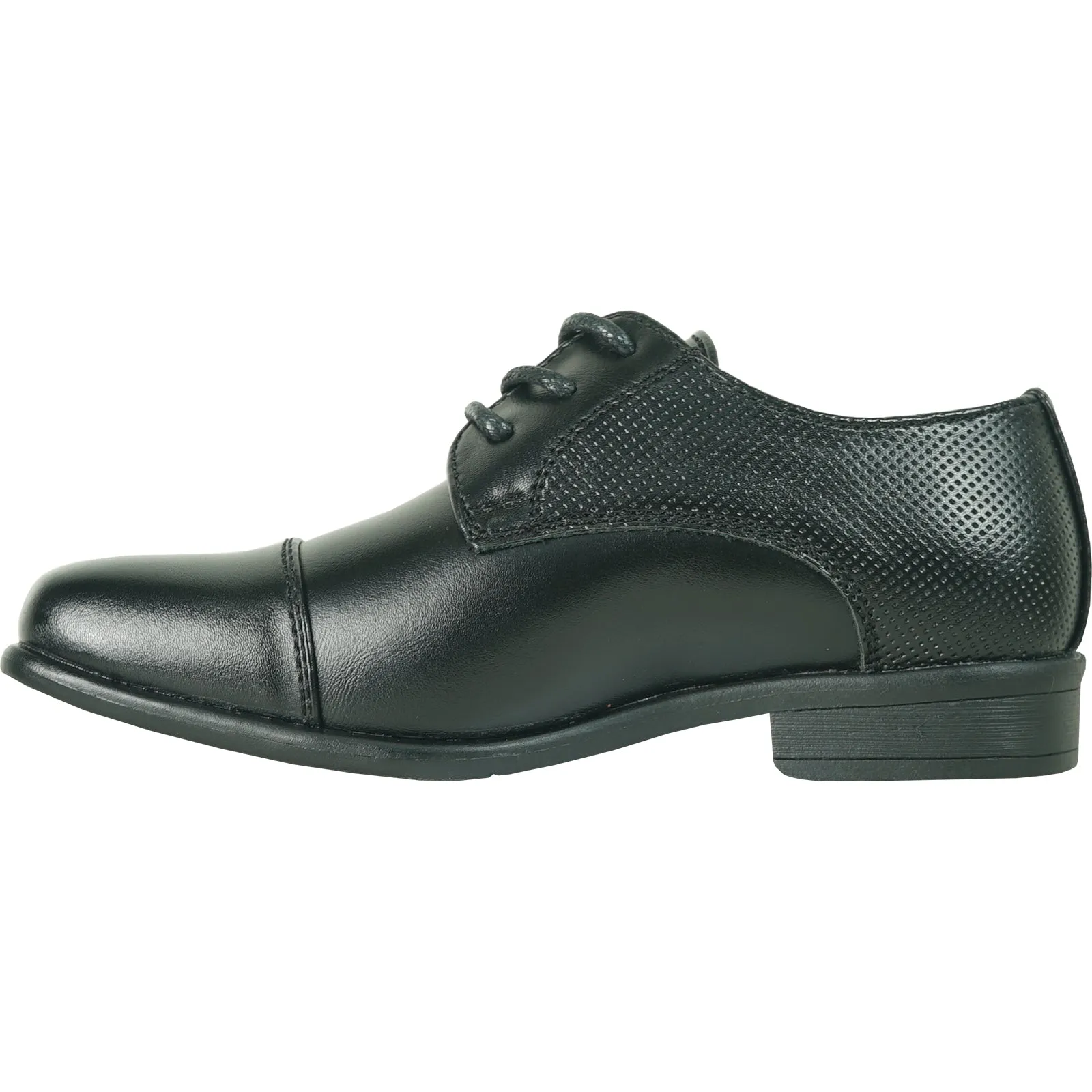 BRAVO Boy Dress Shoe KING-6KID Oxford Shoe Black