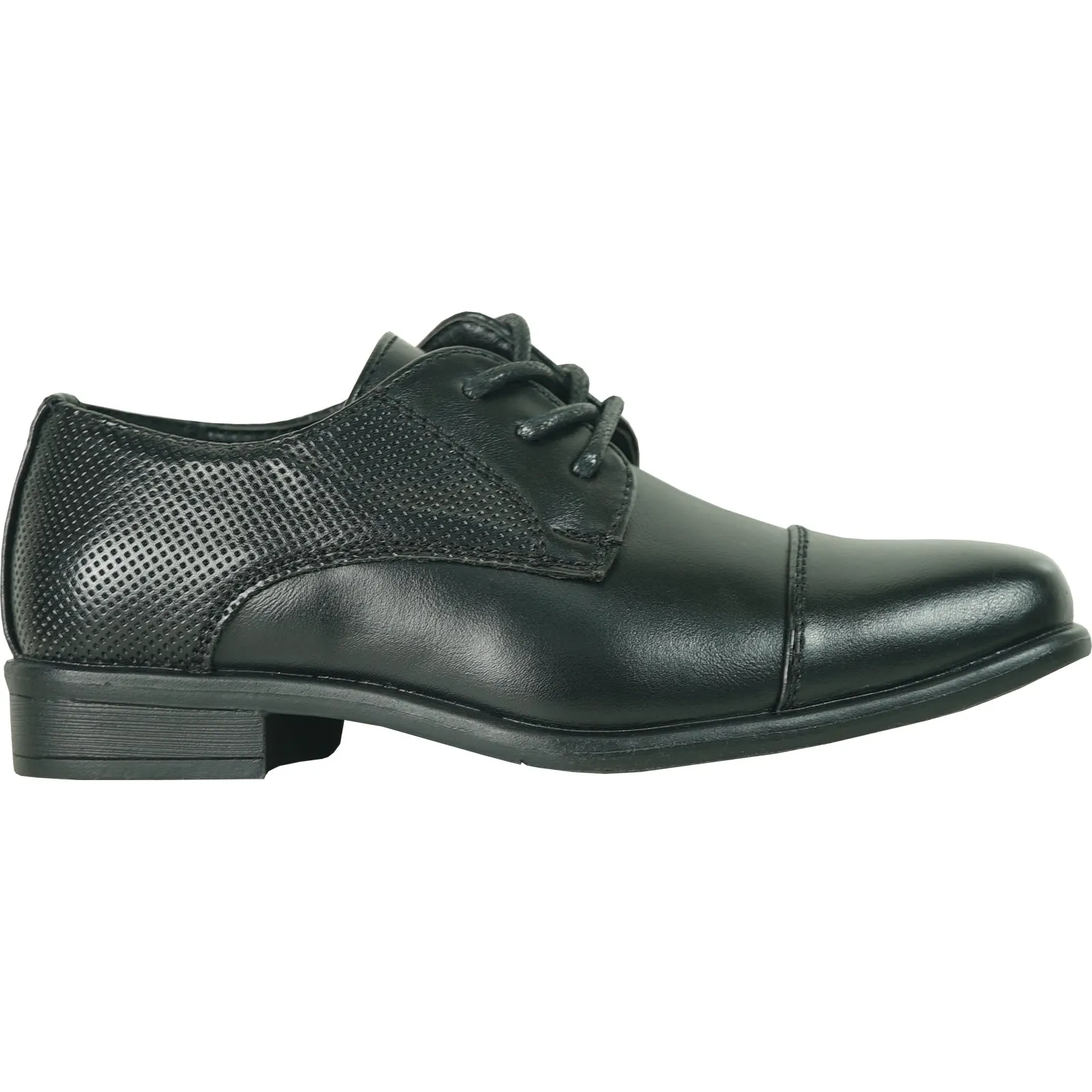 BRAVO Boy Dress Shoe KING-6KID Oxford Shoe Black