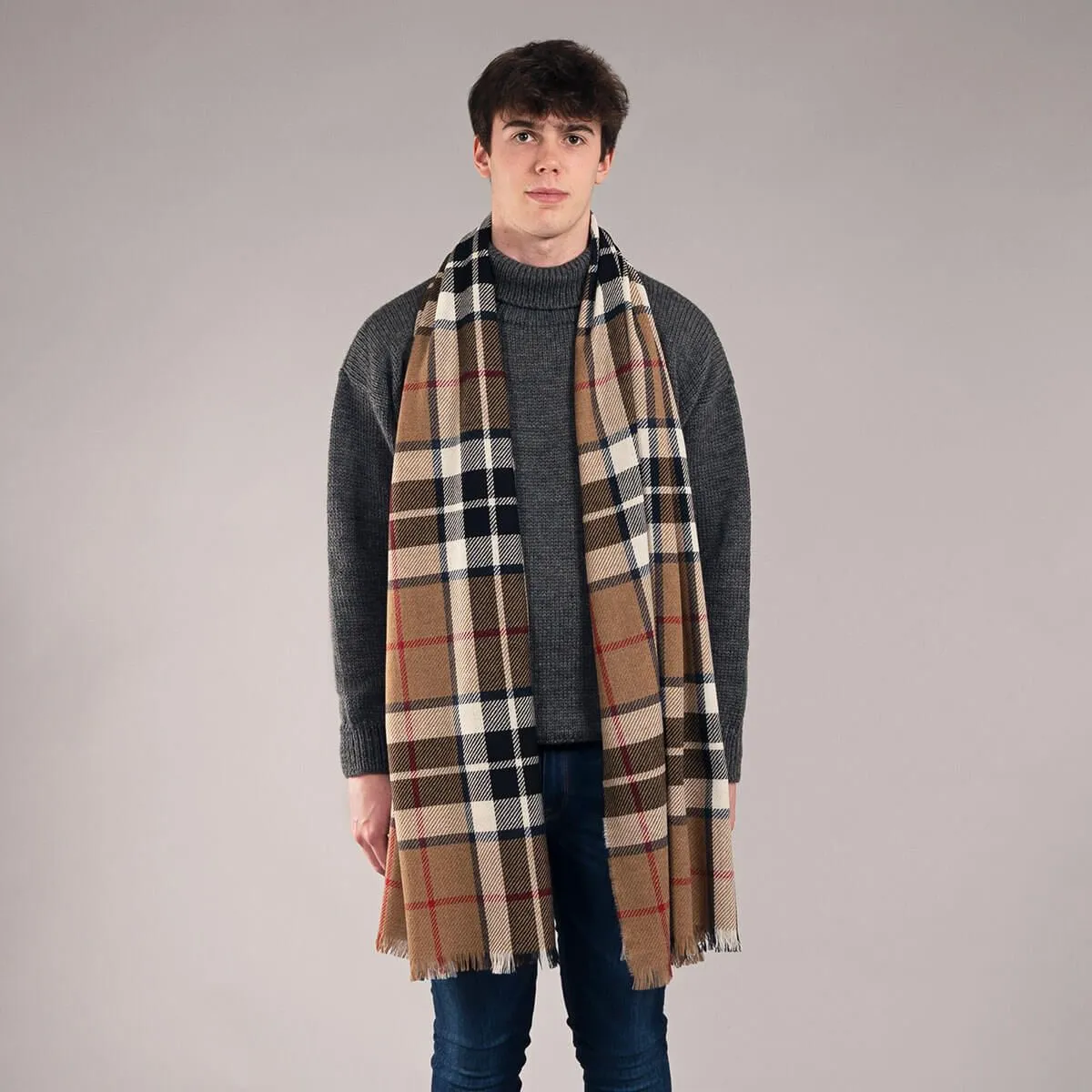 Brock Luxury Fine Wool Stole - Thomson Camel Modern