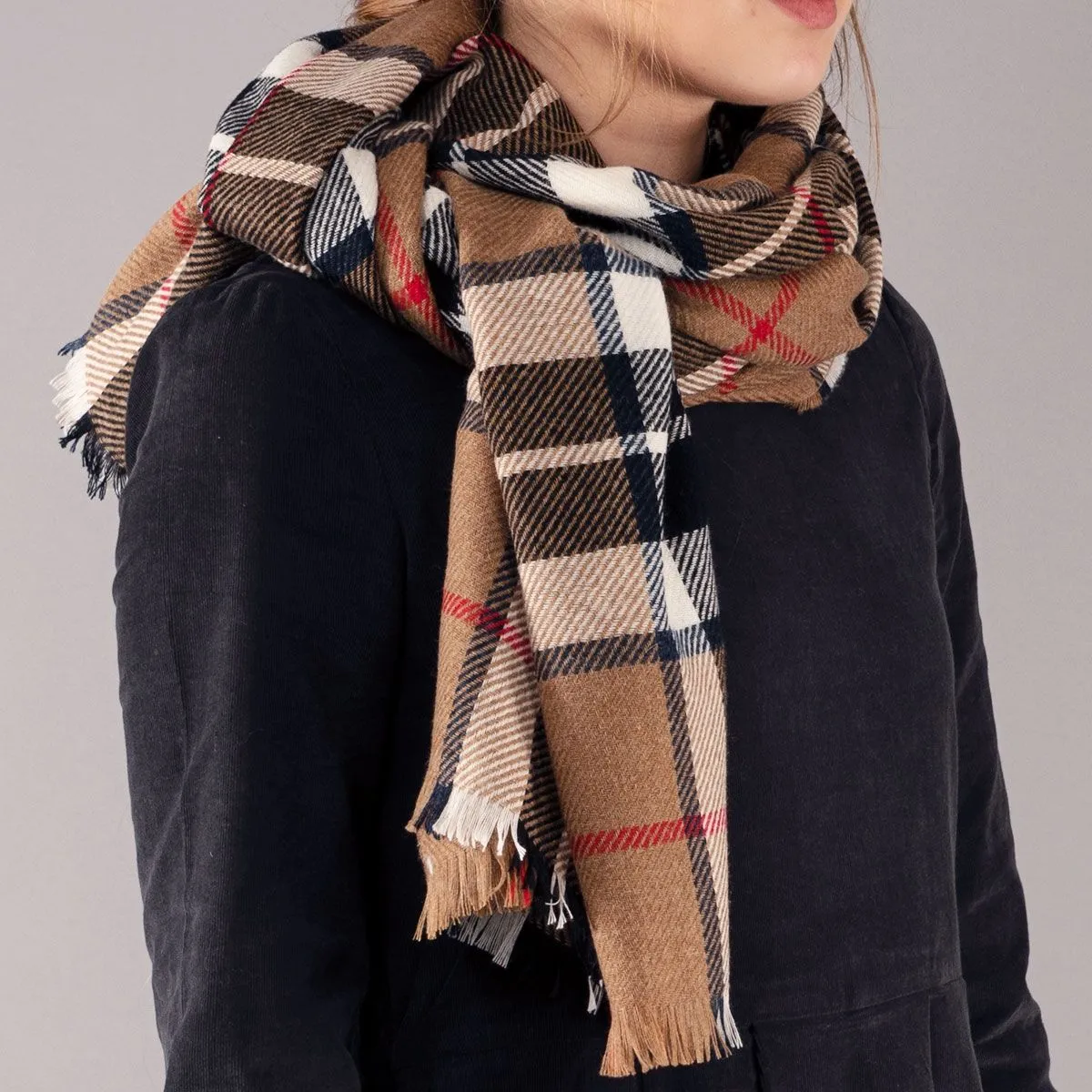 Brock Luxury Fine Wool Stole - Thomson Camel Modern