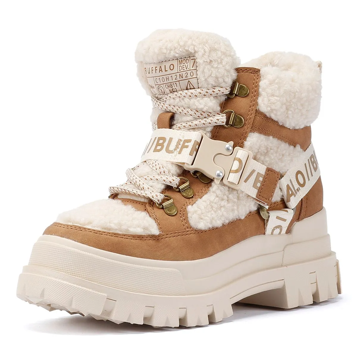 Buffalo Aspha Com Mid Warm Women's Beige Boots