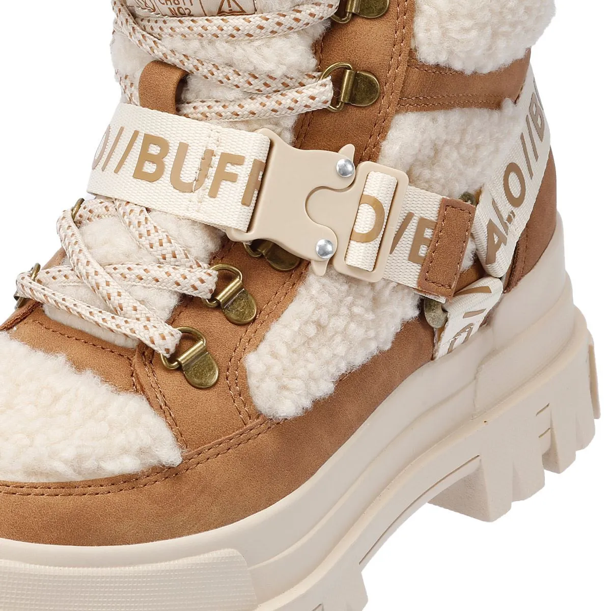 Buffalo Aspha Com Mid Warm Women's Beige Boots