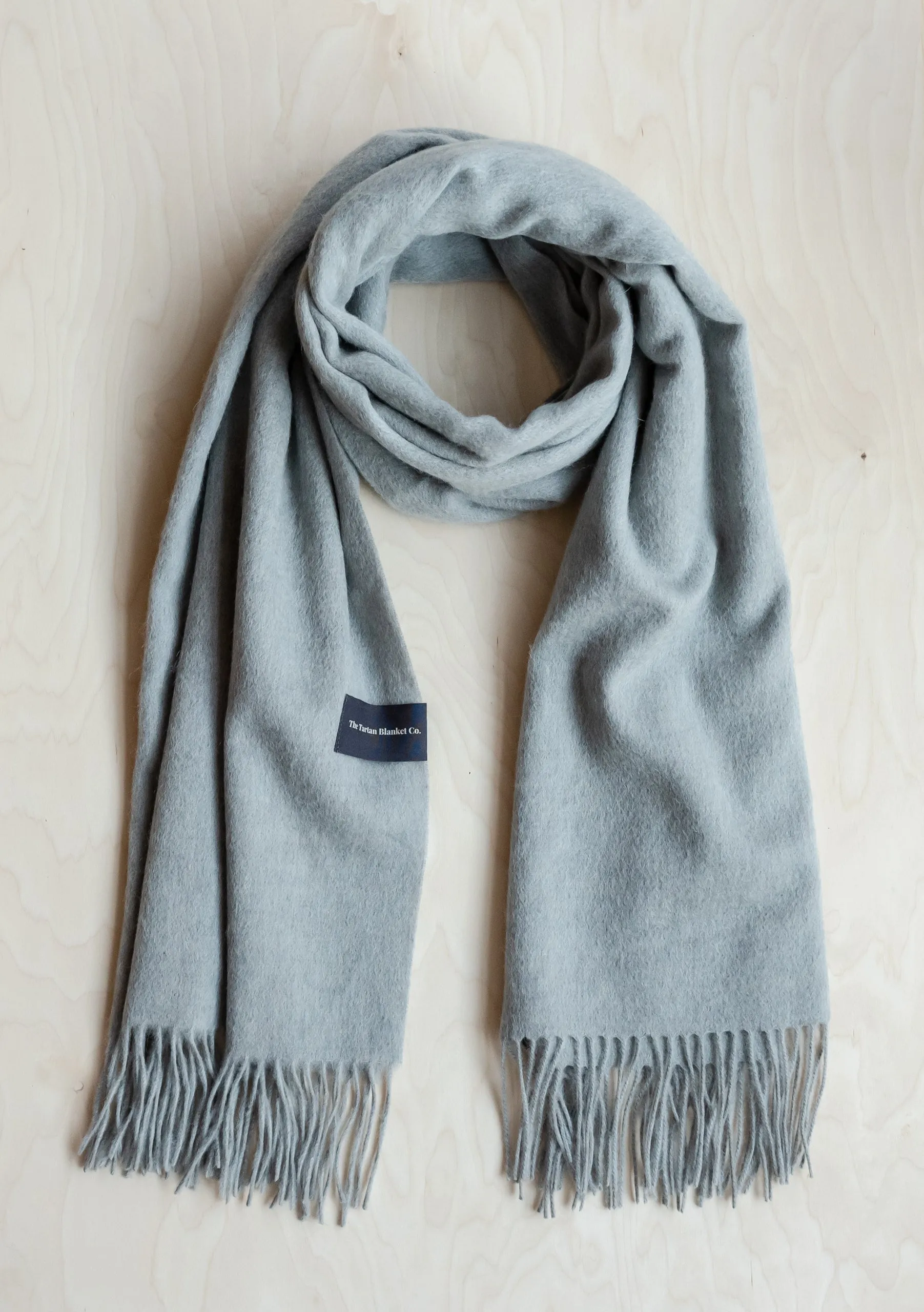 Cashmere Blanket Scarf in Light Grey Melange