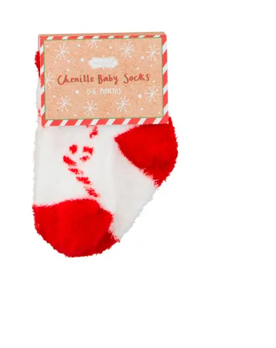 CHRISTMAS CHENILLE SOCKS BY MUD PIE