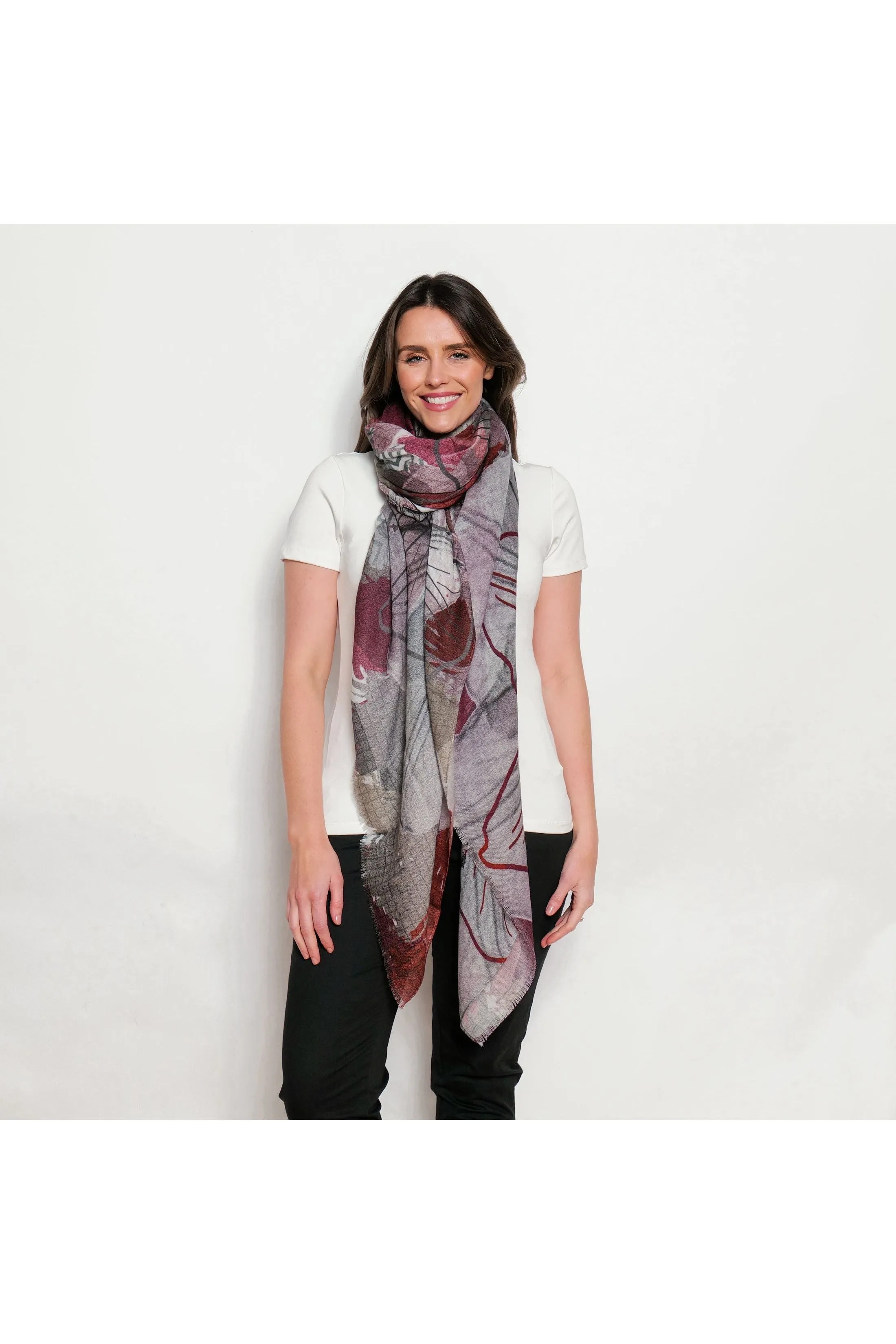 dog & boy BURNISH 70" x 50" Merino Wool Scarf C023AW | Multi | Clearance Final Sale