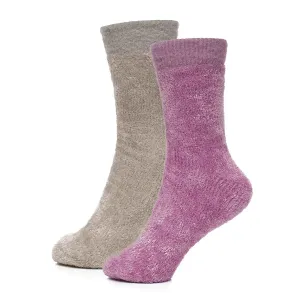 Foxbury Ladies Velvet Socks Pack of 2 Pairs Super Soft Size UK 4-8