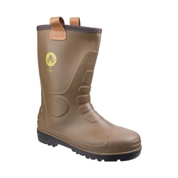 FS95 Unisex Rigger Safety Boots Wellingtons Tan