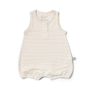 goumikids - Viscose Organic Cotton Romper - Dune Stripe 3-6 months