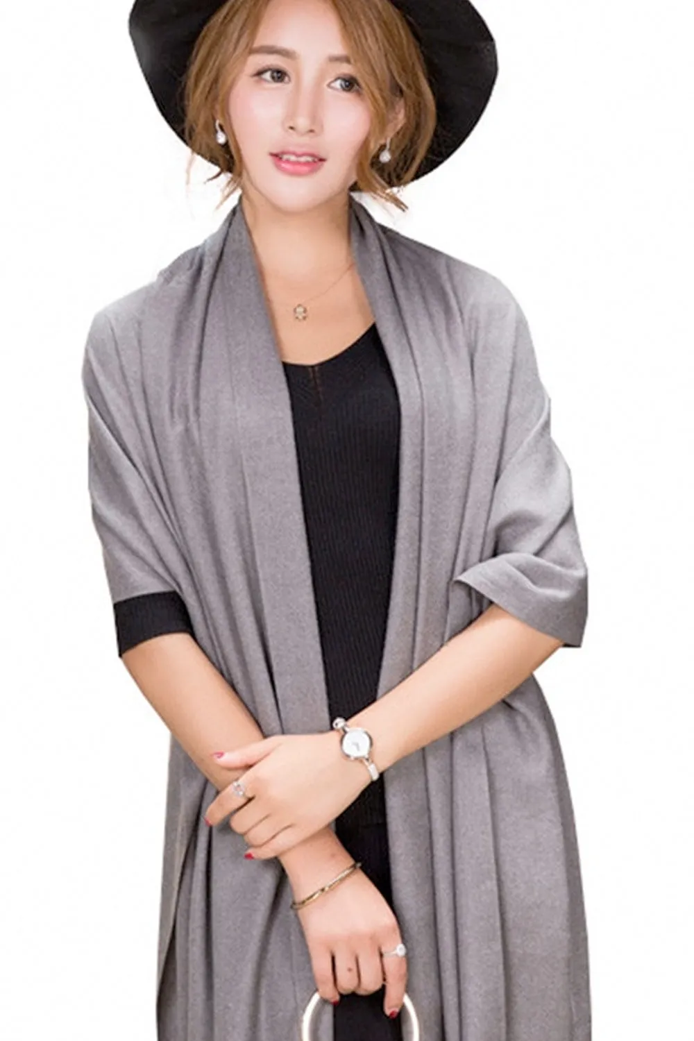 High Quality Plain Soft Wool Cashmere Scarf/Shawl