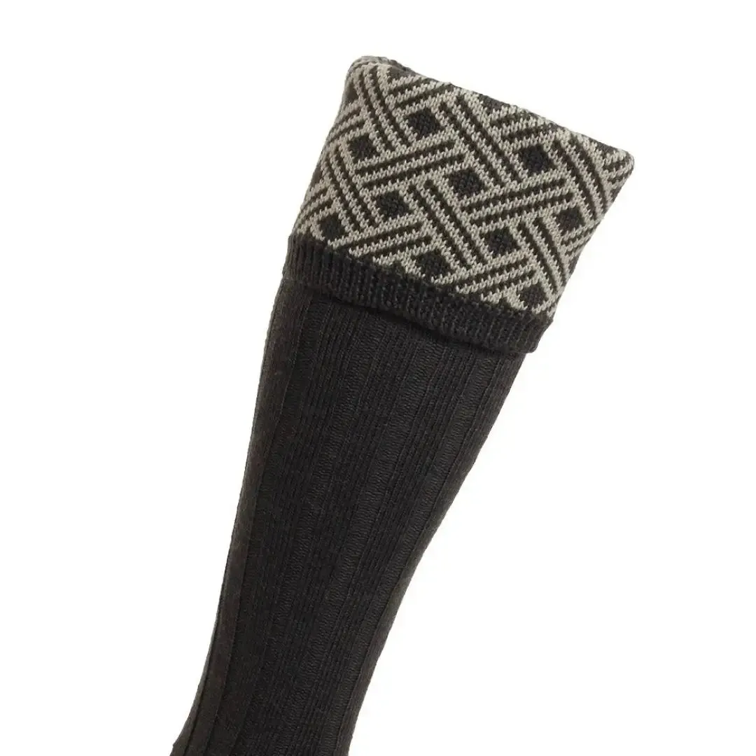 HJ Hall Langton Lattice Jacquard Shooting Socks