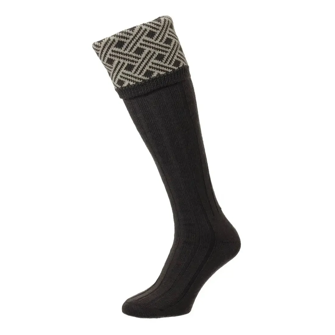 HJ Hall Langton Lattice Jacquard Shooting Socks