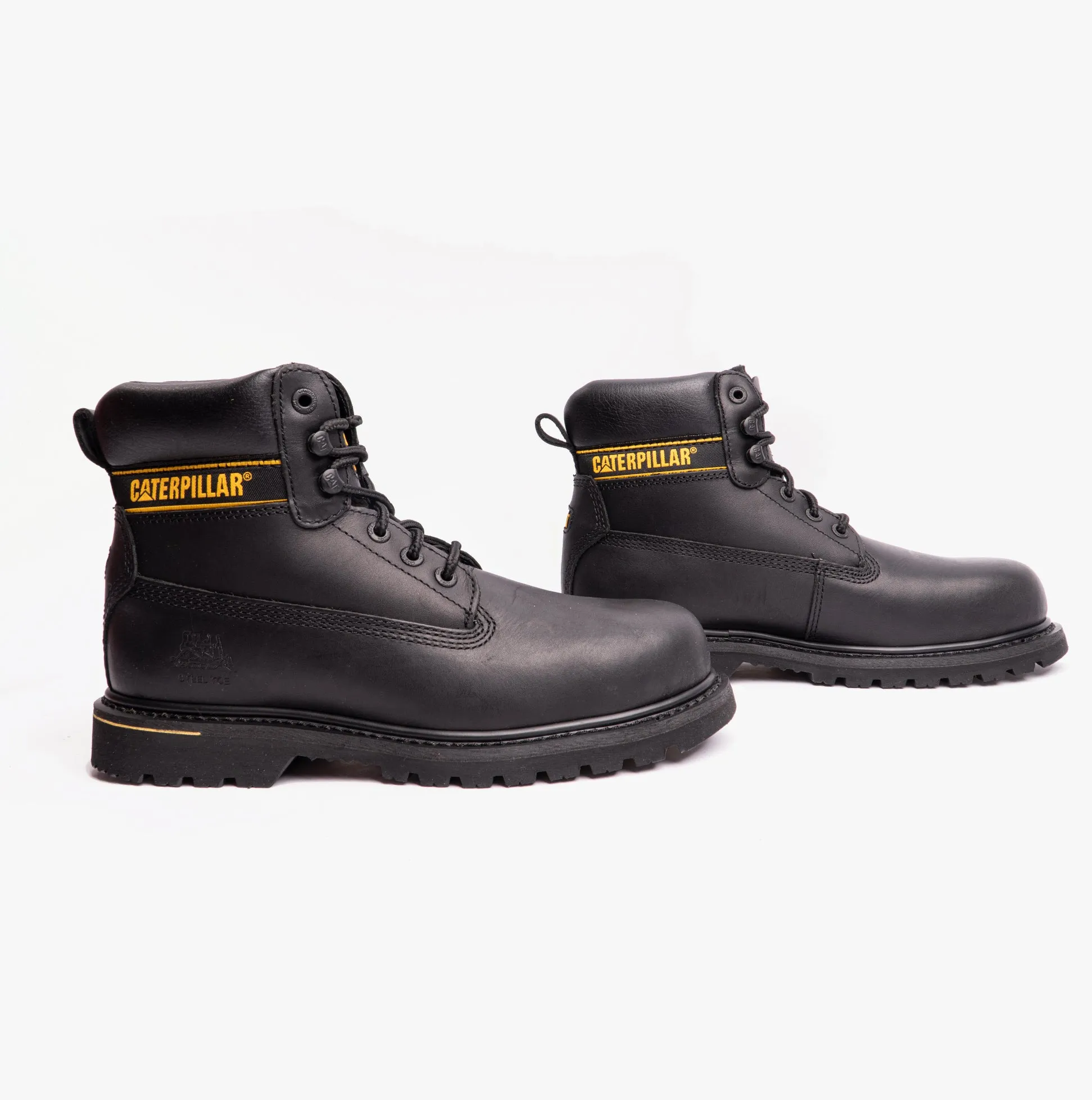 HOLTON SB Mens Leather Safety Boots Black