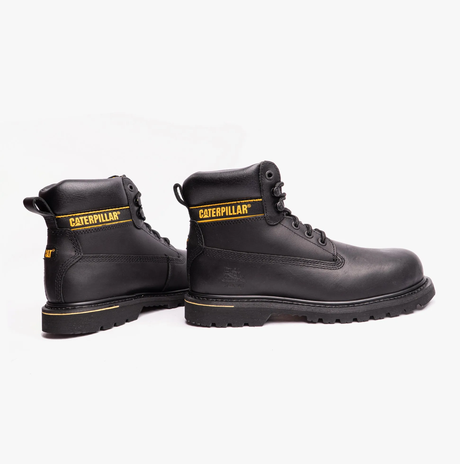 HOLTON SB Mens Leather Safety Boots Black