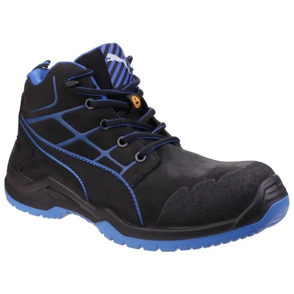 KRYPTON Mens Nubuck Safety Boots Blue/Black