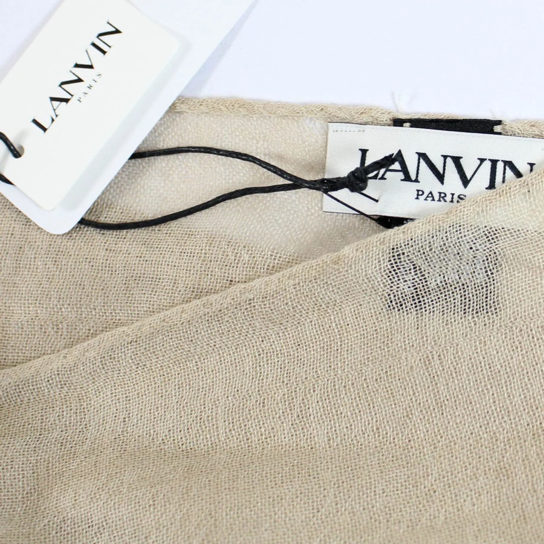 Lanvin Scarf Beige - Luxury Cashmere Silk Shawl SALE