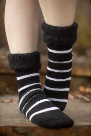 New Zealand Bed Socks with Stripes