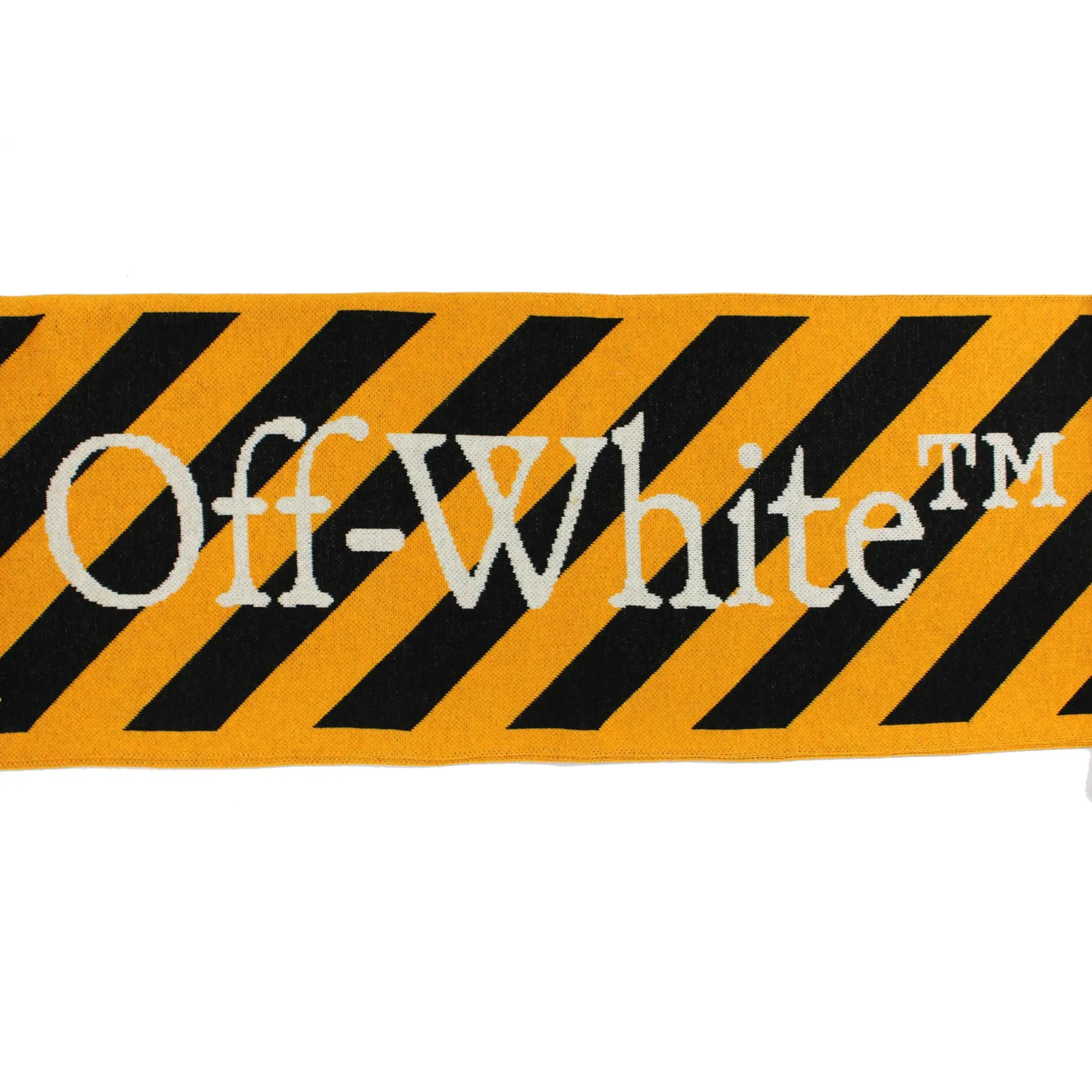 Off-White Scarf Orange Arrow Logo Design - Wool Blend Shawl FINAL SALE