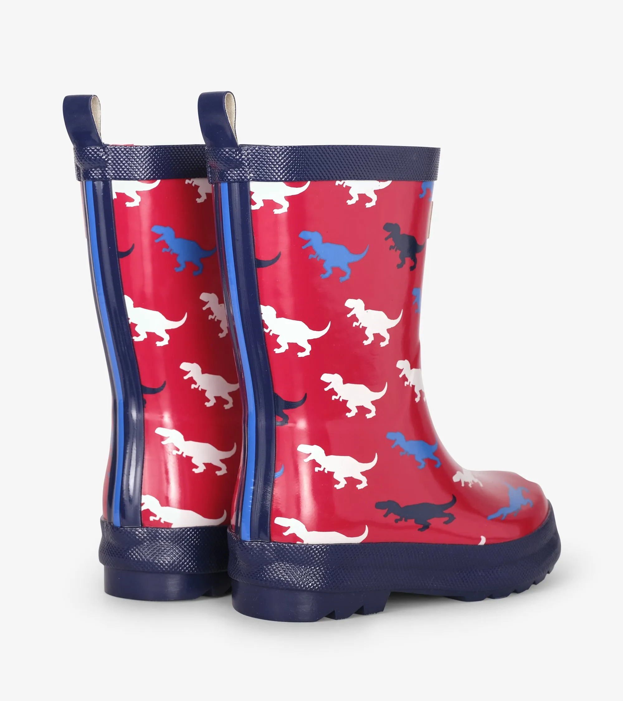 T-Rex Silhouettes Shiny Rain Boots