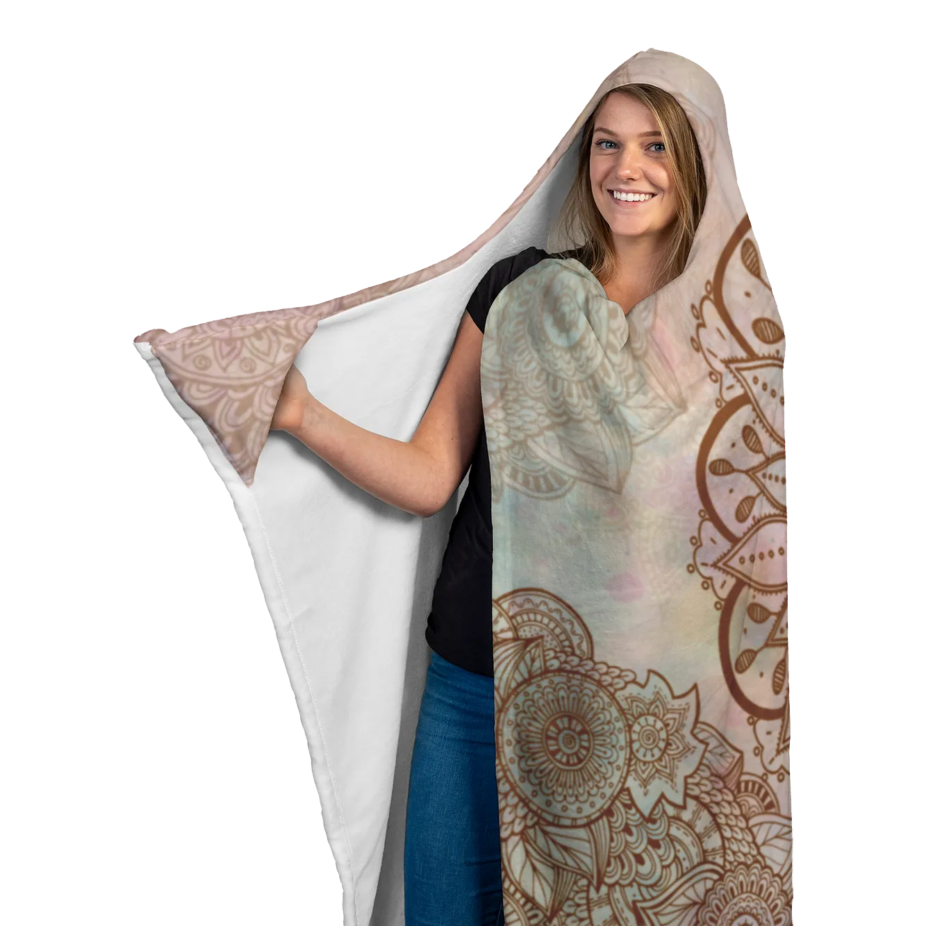 Wonderful Bohemian Life Hooded Blanket