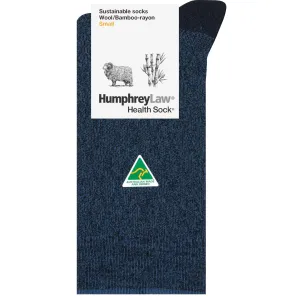 Wool and Bamboo Mix Crew Sock in Denim Blue - Aussie Made