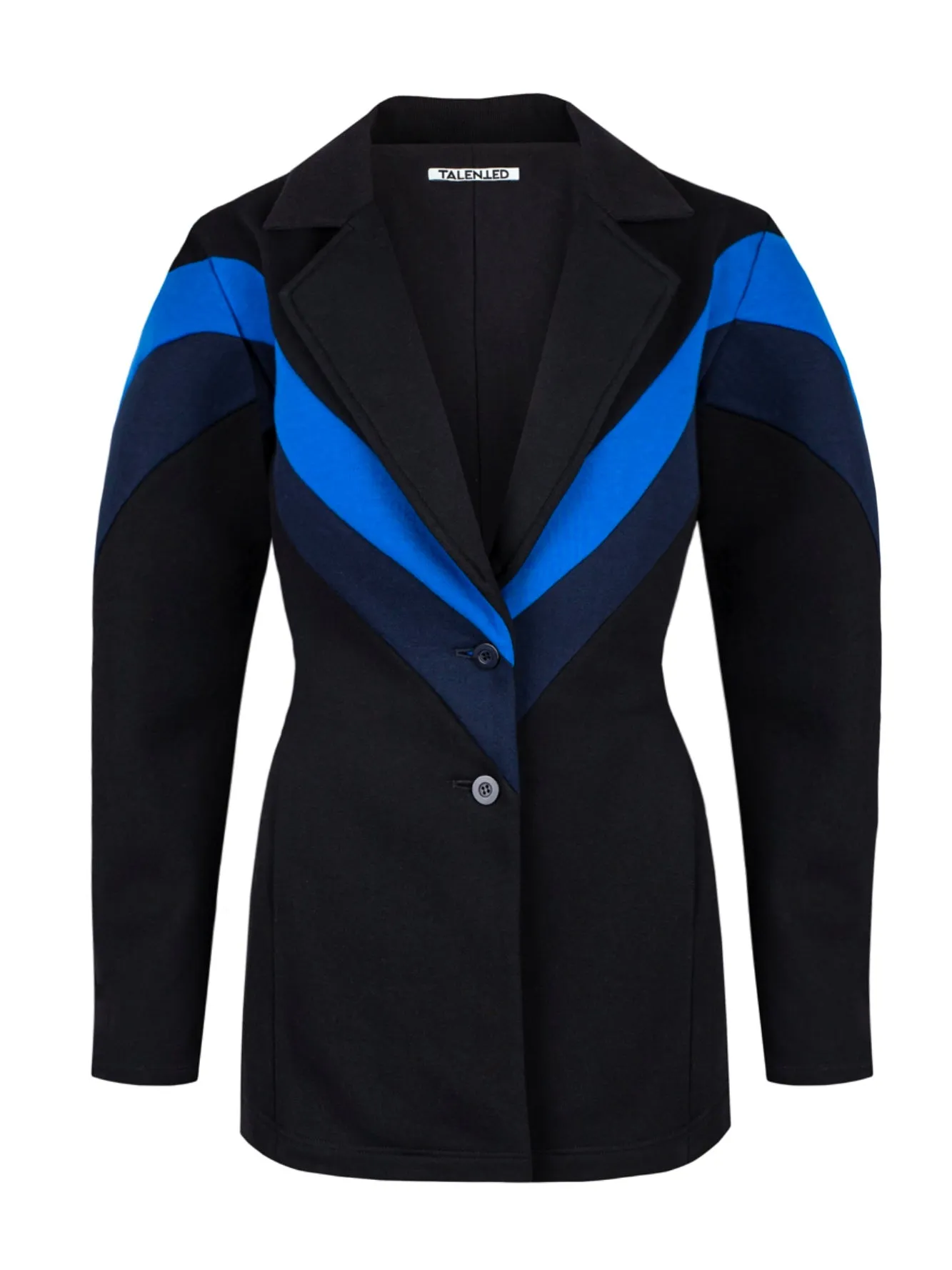 Zig-zag blazer, black